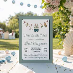 Faire-part de baby shower "Golf Clothesline, Nouve