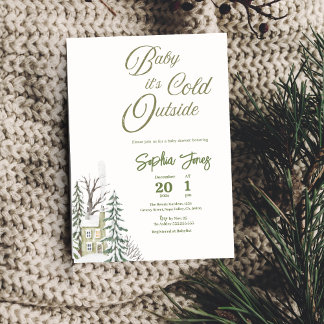 Faire-part de Baby Shower Invitation Winter Wonder