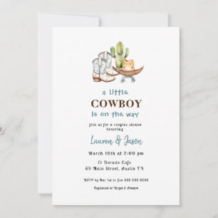 Faire-part de Baby Shower Little Cowboy
