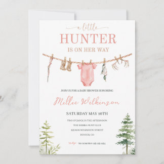Faire-part de Baby Shower Little Hunter Baby pour