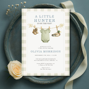 Faire-part de Baby Shower Little Hunter Clotheslin