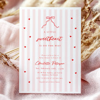 Faire-part de Baby Shower Little Sweetheart Bow