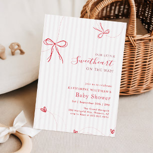 Faire-part de Baby Shower Little Sweetheart Bow