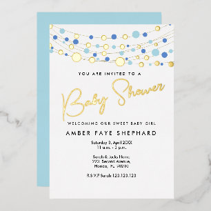 Faire-part de Baby Shower Lumineux - Jaune & Vert