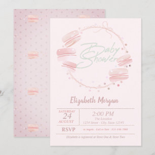 Faire-part de Baby Shower Macarons