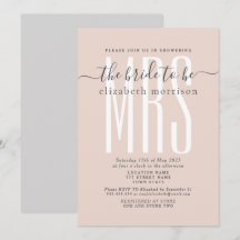 Faire-part de Baby Shower Mariage Blush Script