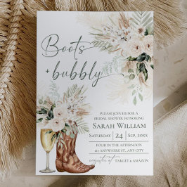 Faire-part de Baby Shower Mariage Boots Bubbly Gre