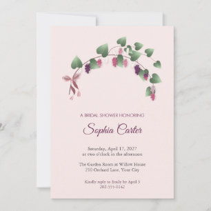 Faire-part de Baby Shower Mariage sur une Branche