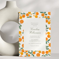 Faire-part de Baby Shower Moderne Hiver Citron Ora