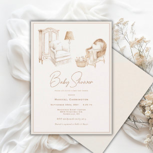 Faire-part de Baby Shower Neutre pour la Nurserie