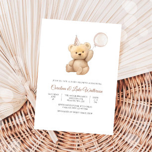 Faire-part de Baby Shower Ourson Mignon