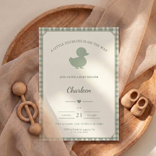 Faire-part de Baby Shower Petit Caneton En Route