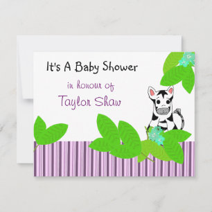 Faire-part de Baby Shower Petit Zèbre