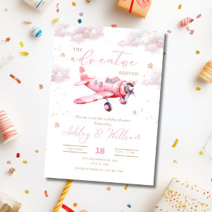 Faire-part de Baby Shower pour avion, Baby Shower 