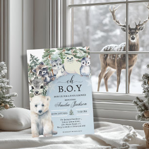 faire-part de baby shower pour bébé d'hiver