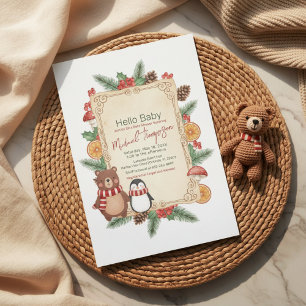 Faire-part de Baby Shower pour garçon Oh Boy Woodl