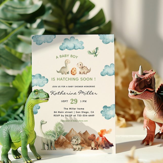 Faire-part de Baby Shower pour l'éclosion d'un din (Créateur téléchargé)