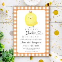 Faire-part de Baby shower pour Petit Poussin Bébé