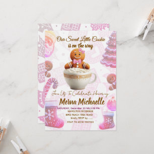 Faire-part de baby shower pour un adorable biscuit