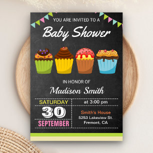 Faire-part de Baby Shower pour un adorable gâteau