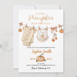 Faire-Part de Baby Shower pour Un Petit Citrouille