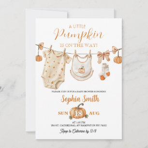 Faire-Part de Baby Shower pour Un Petit Citrouille