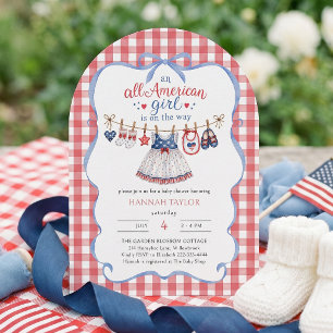 Faire-part de Baby Shower pour une Fille Américain