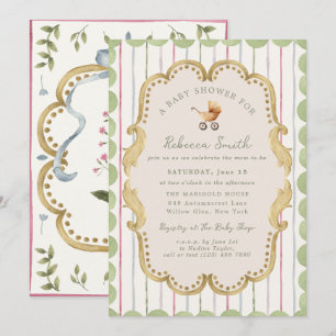Faire-part de Baby Shower Préparé Grandmillennial