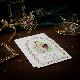 Faire-part de Baby Shower Princesse Grenouille Flo