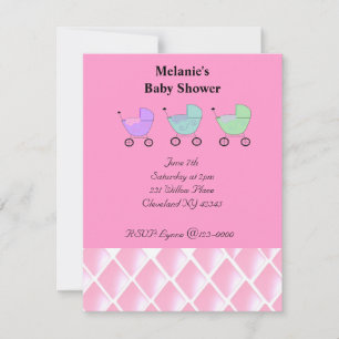Faire-part de Baby Shower Rose