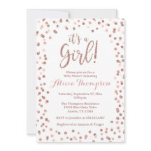 Faire-Part de Baby Shower Rose Gold C'est une Fill