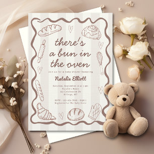Faire-Part de Baby Shower Rustique et Neutre 'Bun
