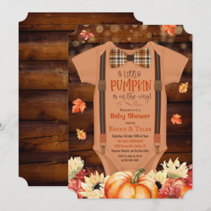 Faire-part de Baby Shower Rustique pour un Petit C