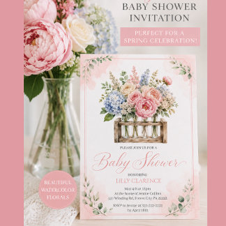 Faire-part de Baby Shower Rustique sur le thème de