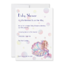 Faire-part de Baby Shower Sirène – Une Petite Sirè