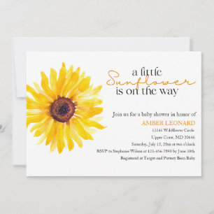 Faire-part de Baby Shower Tournesol   Floral édita