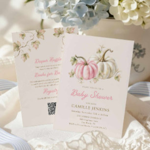 Faire-part de Baby Shower tout-en-un Citrouille Ro