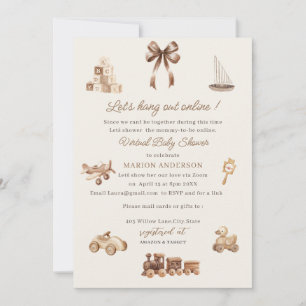 Faire-part de Baby Shower Virtuel avec des jouets 