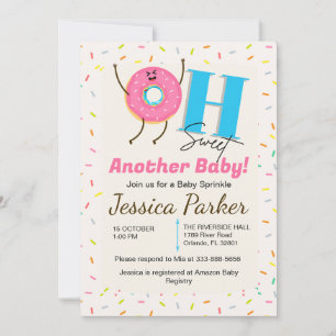 Faire-part de Baby Sprinkle Carte à donut person
