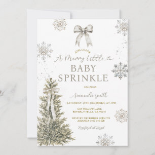 Faire-part de Baby Sprinkle Flocons d'Argent