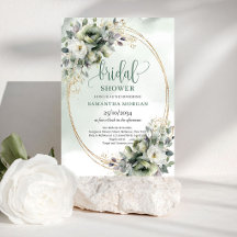 Faire-part de bains de mariée à l'aquarelle botani