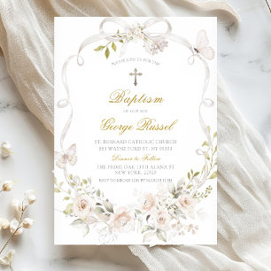 Faire-part de baptême Colombe Blanche