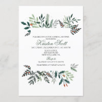 Faire-part de bapteme de mariage à couronne aquare