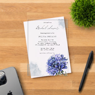 Faire-part de bapteme de mariage à l'aquarelle ble