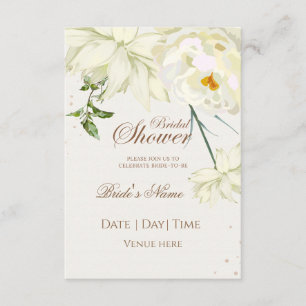 Faire-part de bapteme de mariage floral éthéré