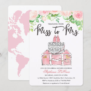 Faire-part de bapteme de mariage floral sur le thè