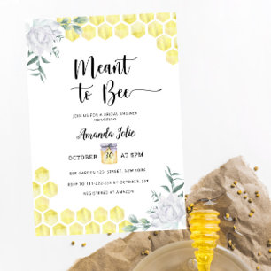 Faire-part de bapteme de mariage Meant to Bee