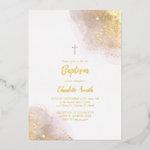 faire-part de baptême éclaboussure aquarelle