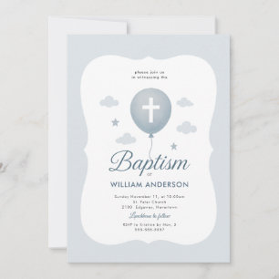 Faire-part de baptême garçon Arc-en-ciel avec Cour