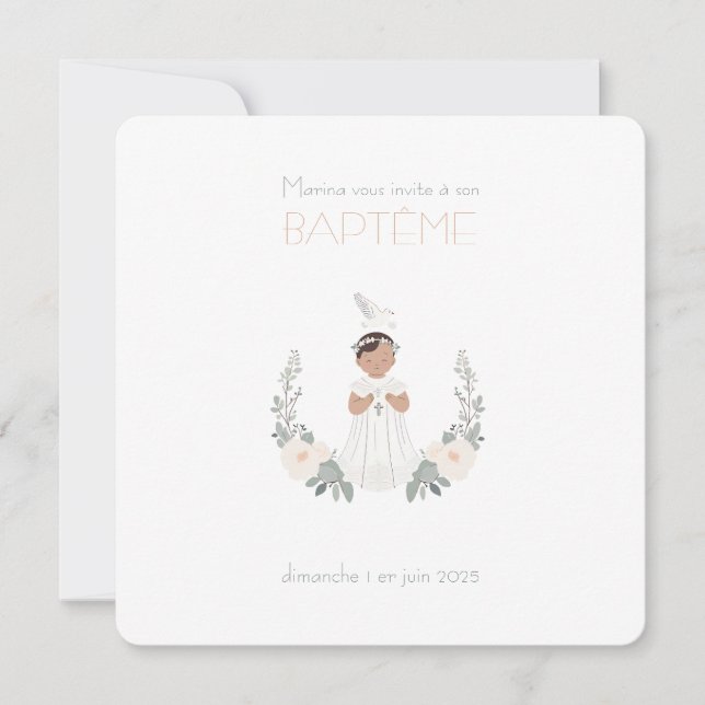 Faire-Part de Baptême Marina (Devant)